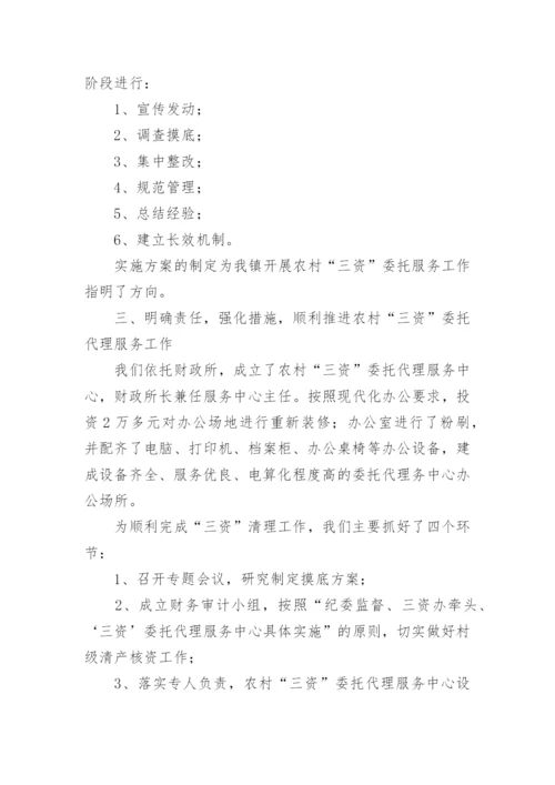 乡镇农村三资管理工作总结.docx