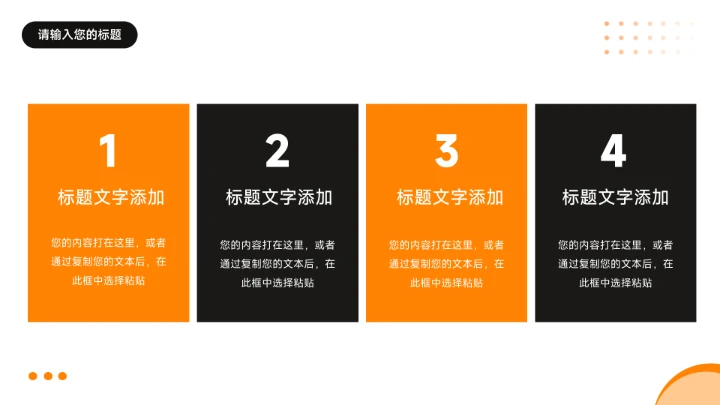 橙色极简留白主题工作汇报PPT模板