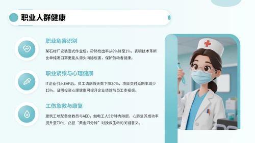 蓝绿色卡通风公共卫生知识宣传PPT