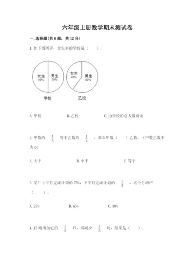 六年级上册数学期末测试卷附参考答案【轻巧夺冠】.docx