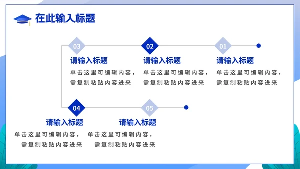 蓝色卡通冲刺高考教育教学主题PPT模板