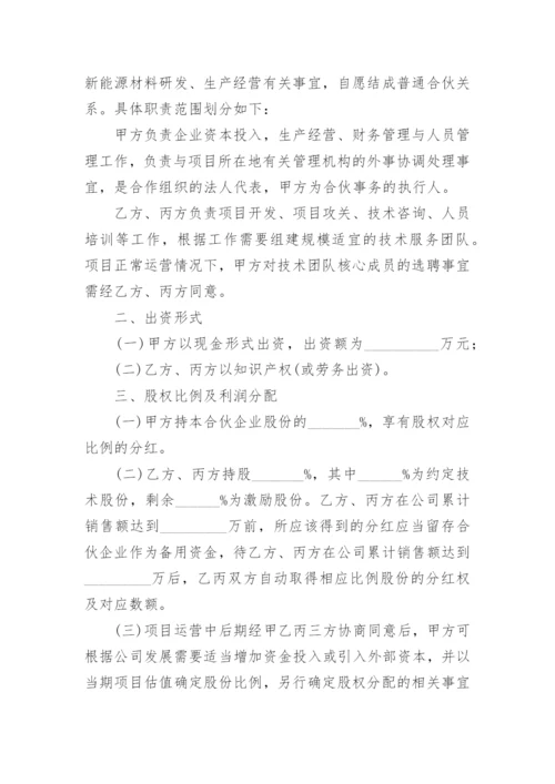 公司合伙人合同协议书范本.docx