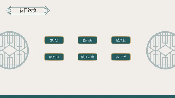 墨绿中国风腊八节日庆典PPT模板