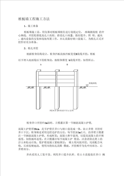 桩板墙施工方法和工艺