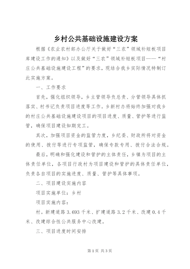 乡村公共基础设施建设方案.docx