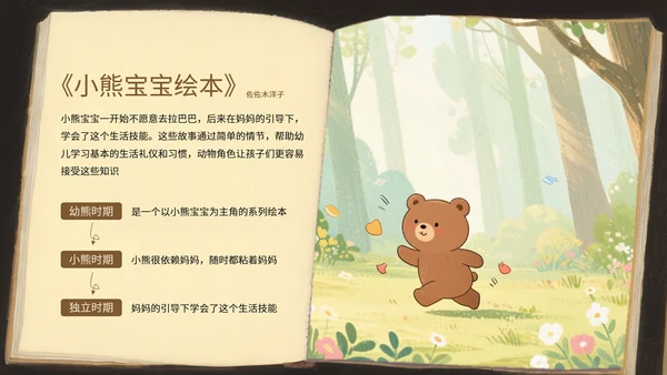 黄色插画风经典绘本故事汇PPT