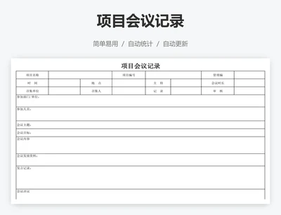项目会议记录