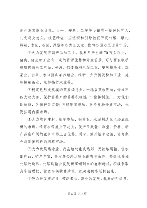 关于XX县非公有制经济的调查(1).docx