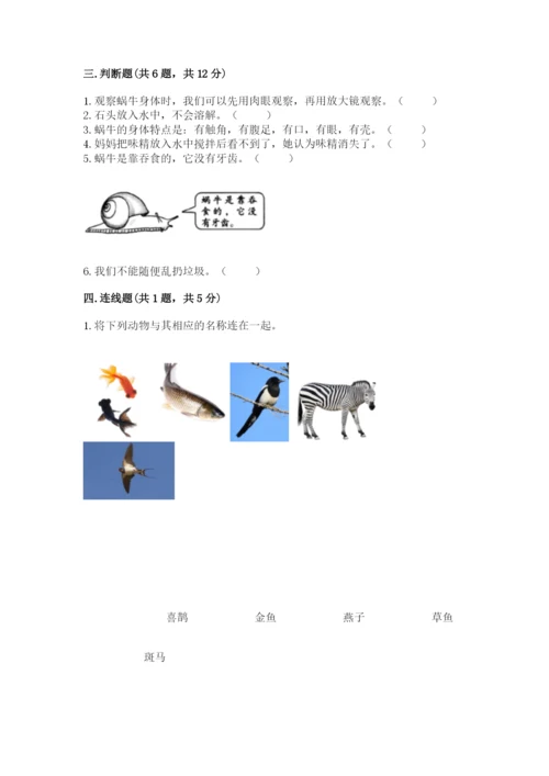 教科版一年级下册科学期末测试卷附答案【培优a卷】.docx