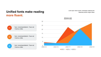 扁平PPT面积图