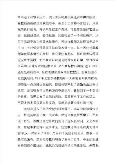 护理毕业实习工作总结3篇