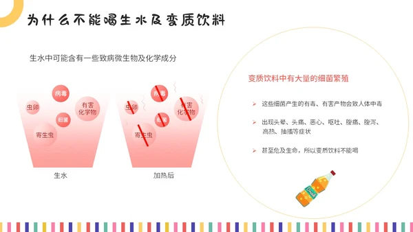 彩色插画风开学安全第一课主题班会教育培训课件ppt开学第一课