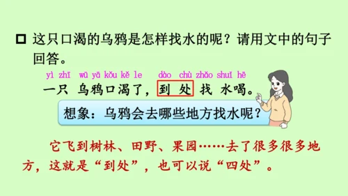 【新教材】部编版语文一年级上册  9.乌鸦喝水   教学课件（2课时）
