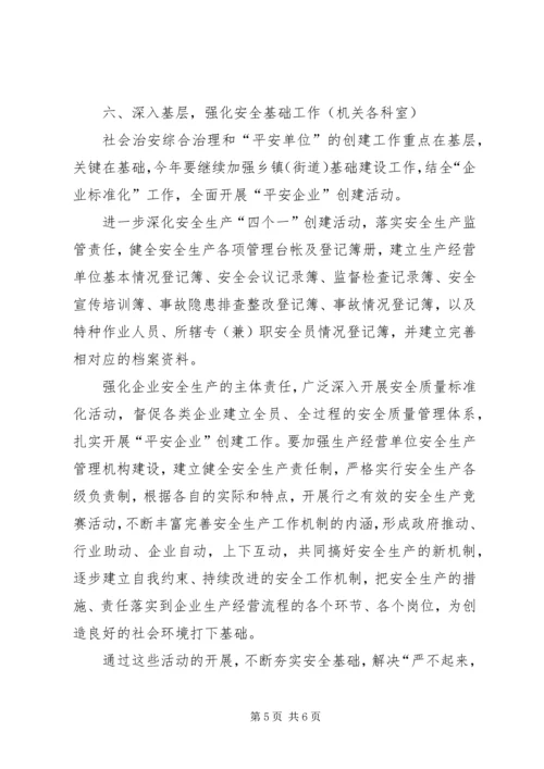 市安监局社会治安综合治理暨平安创建工作计划.docx