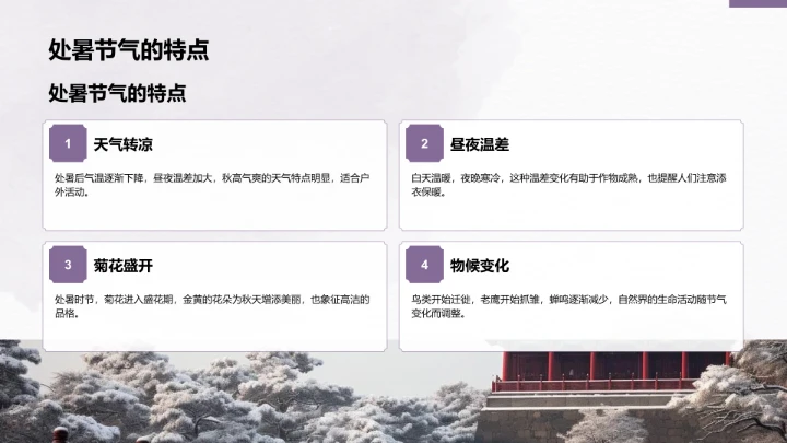 二十四节气处暑PPT模板