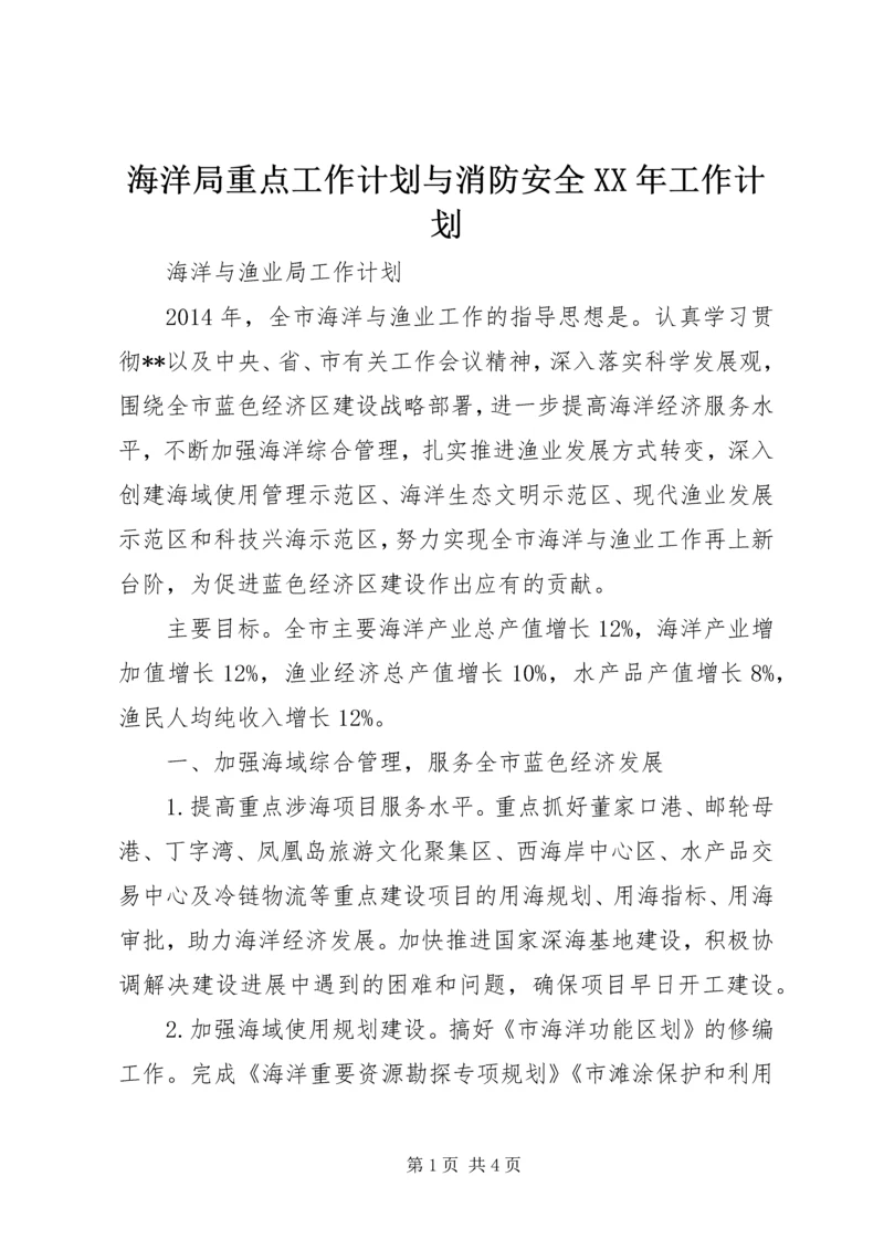 海洋局重点工作计划与消防安全XX年工作计划 (5).docx