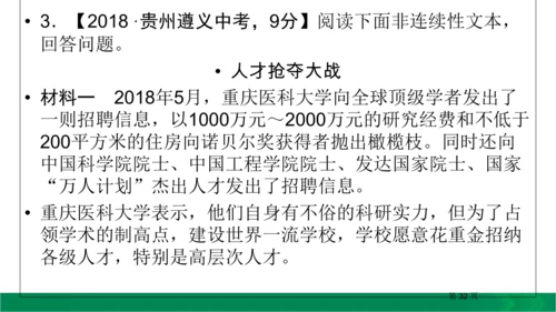 九下语文期中期末复习专题15.1非连续性文本阅读复习指导 课件（61张PPT）