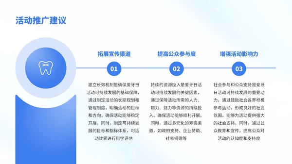蓝白色简约风口腔健康知识宣传PPT