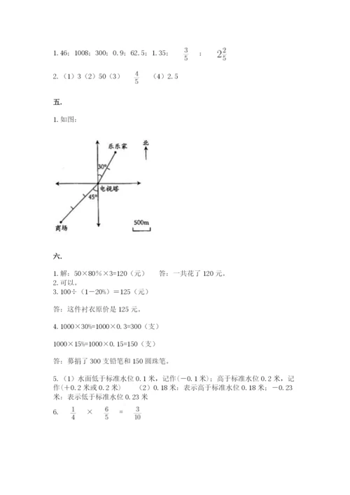 小升初数学考前检测试题带答案（达标题）.docx