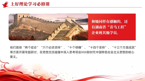 简约红色党建坚持深学实做激励挺膺担当主题教育PPT