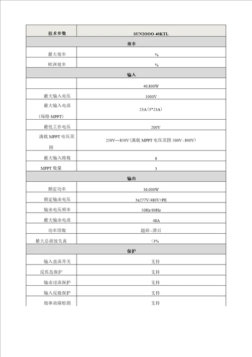 电气一次设备组主要技术参数组件