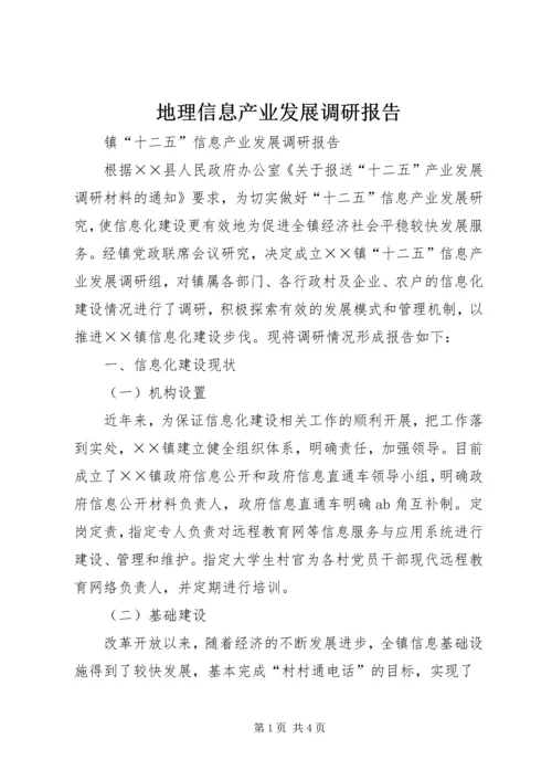 地理信息产业发展调研报告 (4).docx