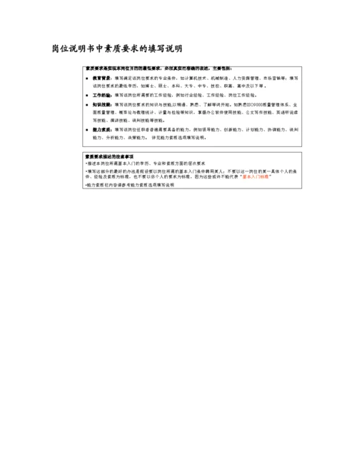 岗位说明指导书模板.docx