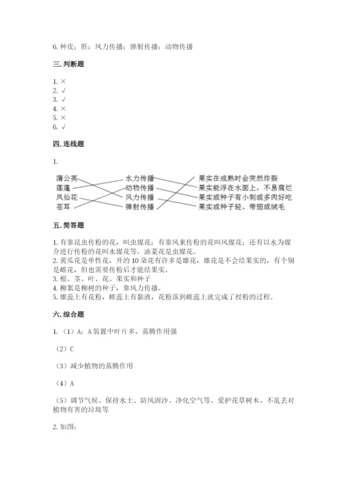 科学四年级下册第一单元植物的生长变化测试卷精品【名师系列】.docx