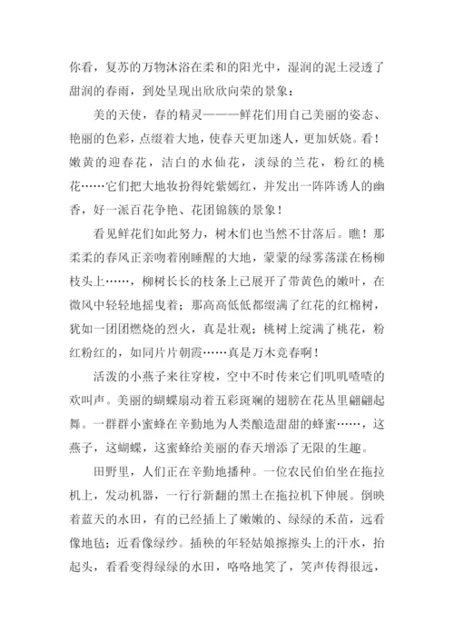 关于春天的初中作文.docx