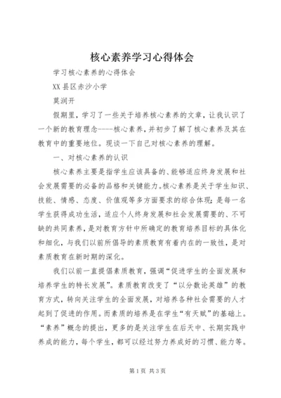 核心素养学习心得体会.docx