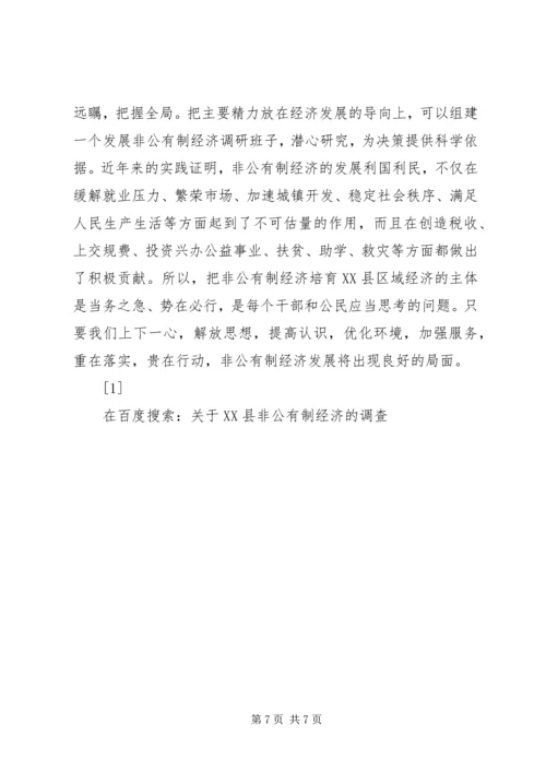 关于XX县非公有制经济的调查 (8).docx