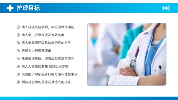 蓝色简约医疗慢性阻塞性肺疾病护理查房知识培训PPT课件