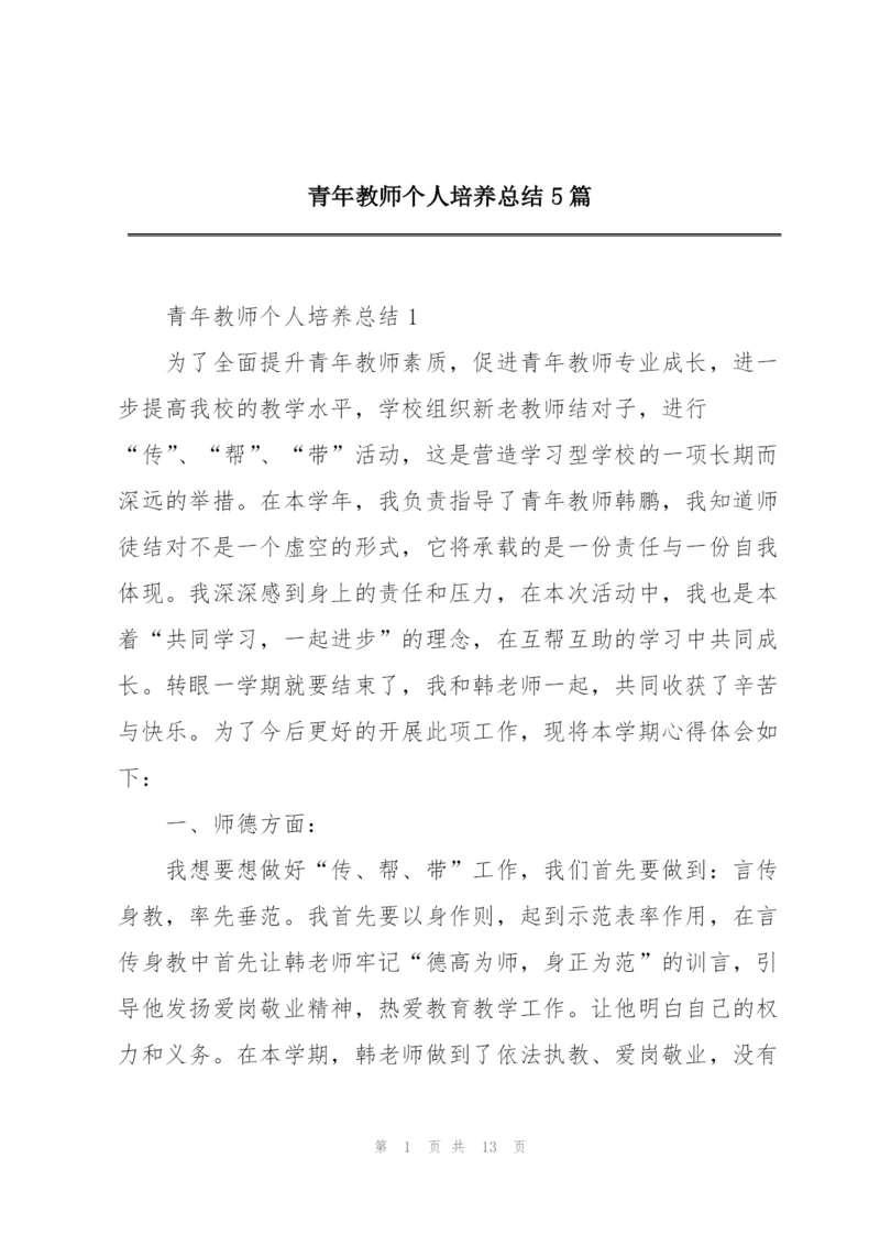 青年教师个人培养总结5篇.docx