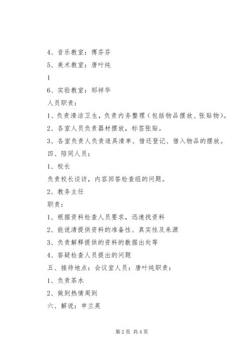 孝子村完小迎国检汇报材料.docx