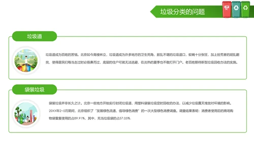 垃圾分类处理环保节能减排再生能源PPT模板