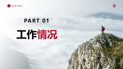 实景励志大气销售工作总结PPT模板