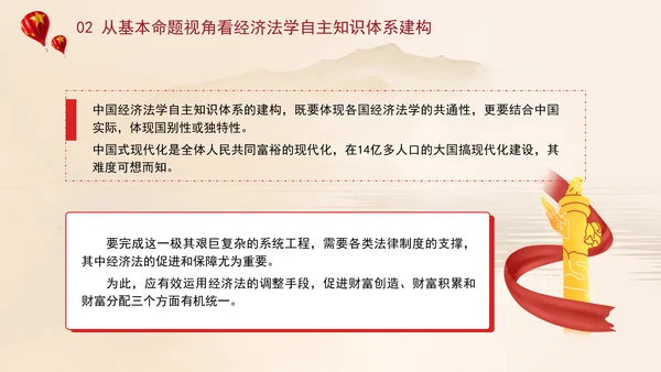 经济法学自主知识体系构建主题党课PPT课件