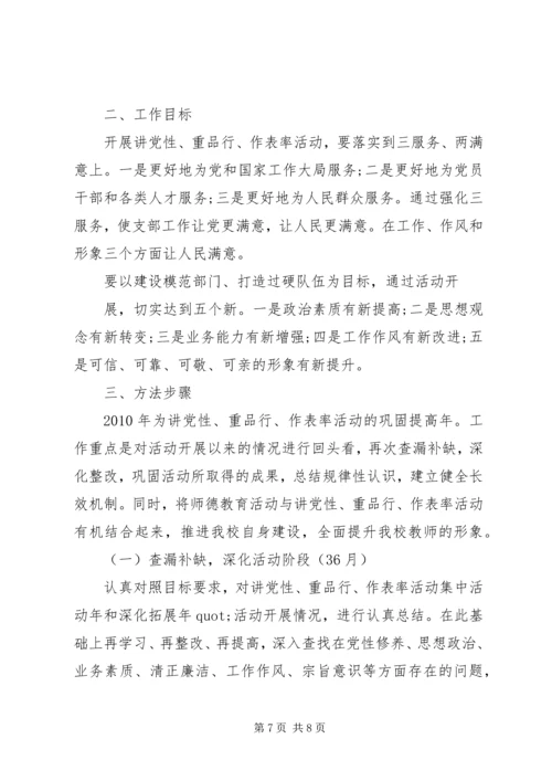 讲党性重品行活动实施方案.docx