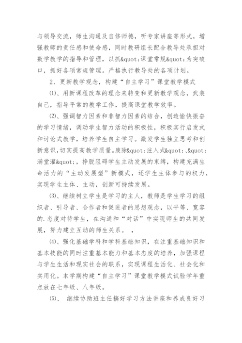 初中数学个人教研计划.docx