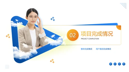 商务风蓝黄商务风工作汇报ppt
