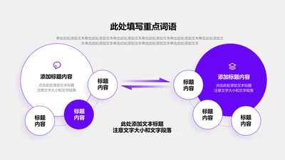 关系页-紫色商务风2项递进循环关系图