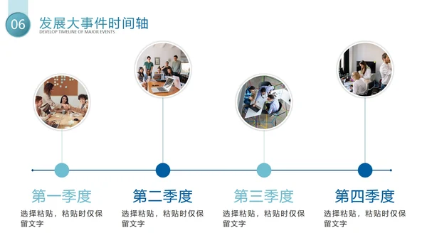 大事记时间轴图文样式PPT模板