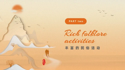 黄色渐变淡雅温馨中国传统节日重阳节英文介绍