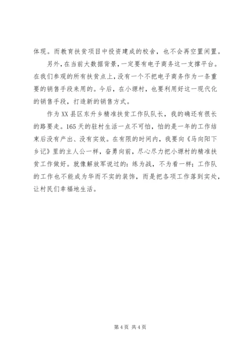精准扶贫工作队观摩学习心得.docx