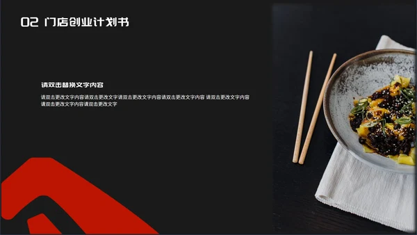 黑色时尚风门店创业计划书PPT模板