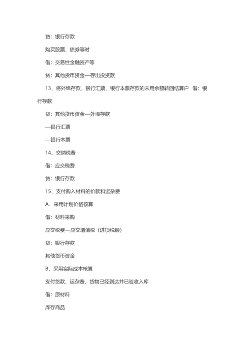 最新会计分录大全.docx