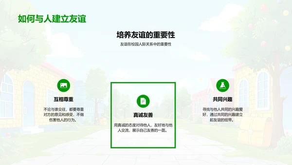 校园礼仪与友情建立PPT模板