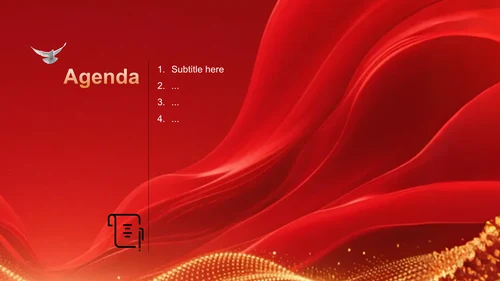 红色党政风商务培训PPT主题