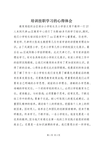 培训挂职学习的心得体会.docx