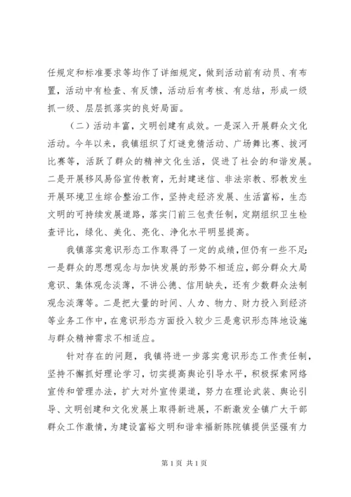 20XX年乡镇意识形态工作总结汇报范文.docx